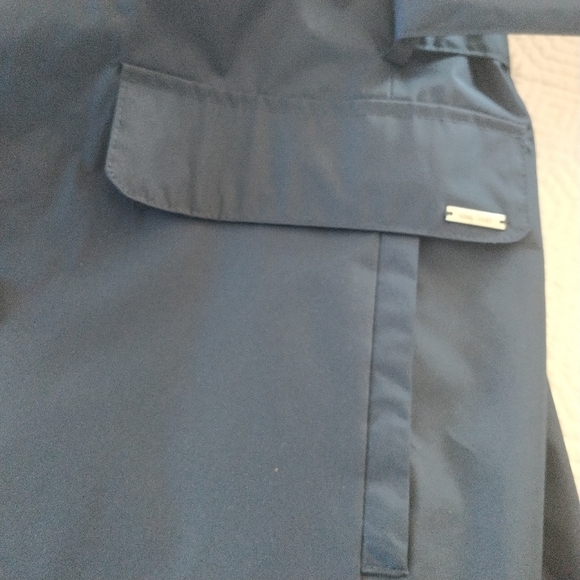Nine West Classic Navy Trench Raincoat Navy XL - Picture 5 of 12